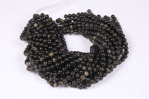 गोल्डन ओब्सीडियन 8 MM बीड्स