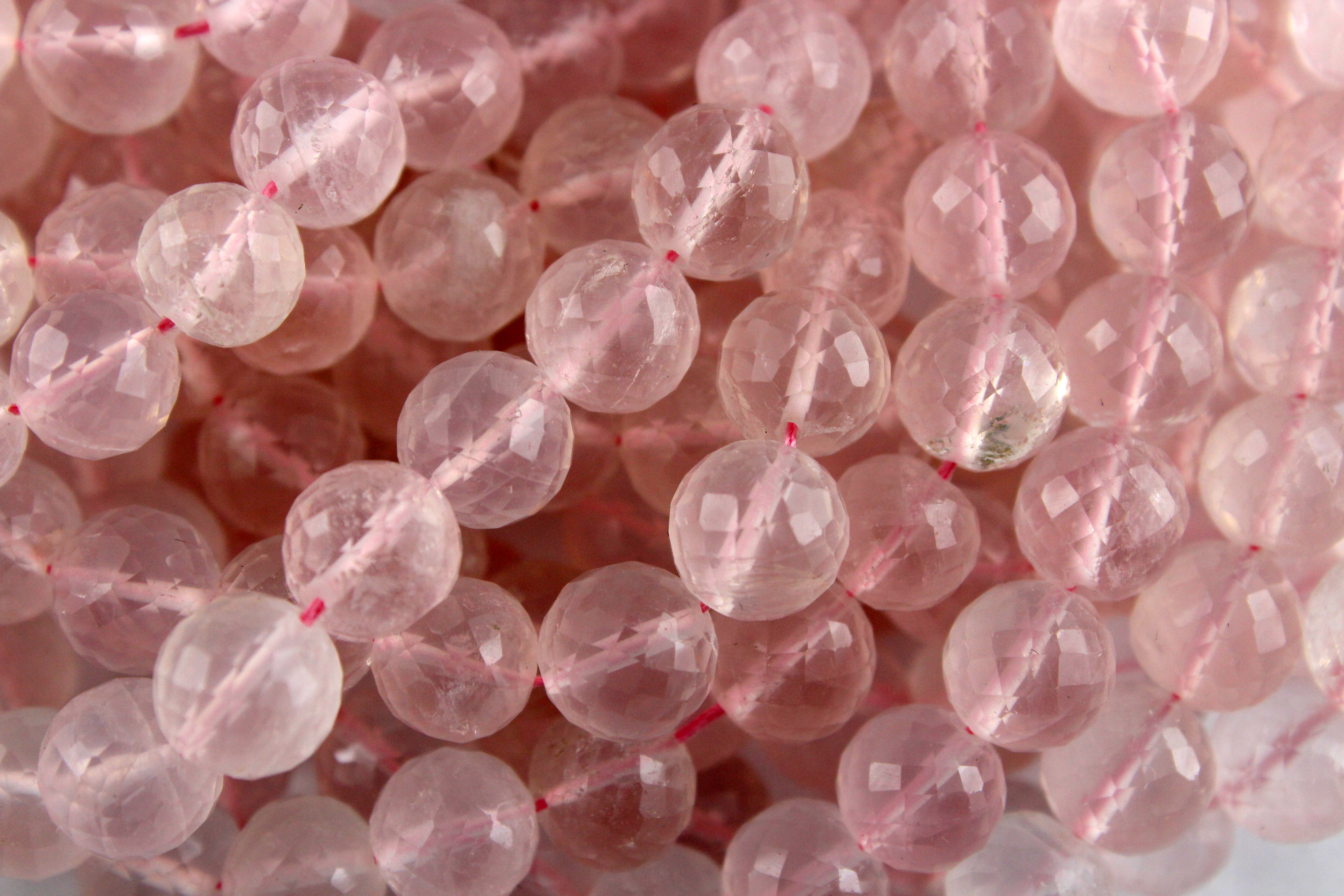 Rose Quartz Faceted Beads