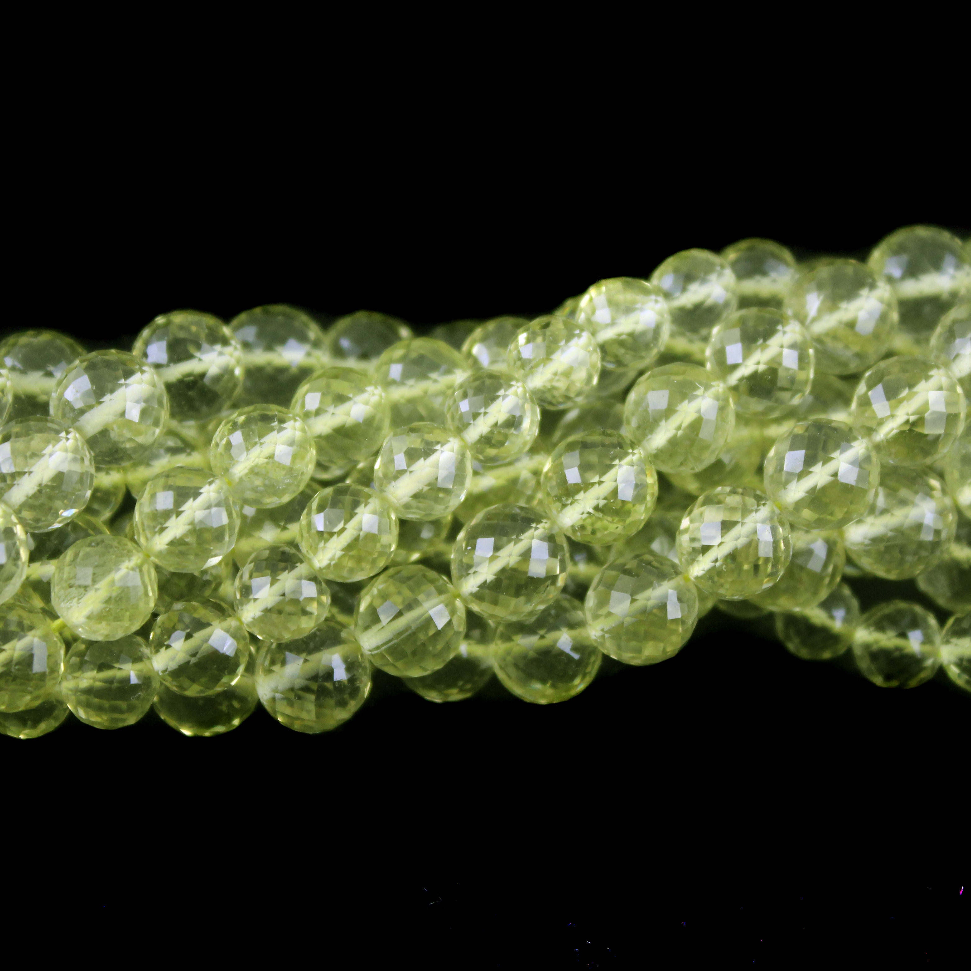Lemon Quartz Faceted Beads