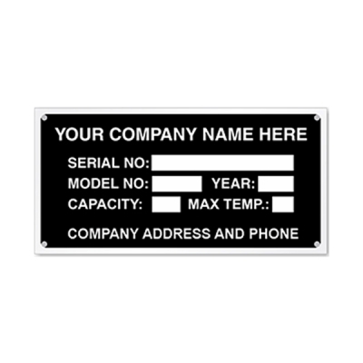Anodized Nameplates Application: Custom