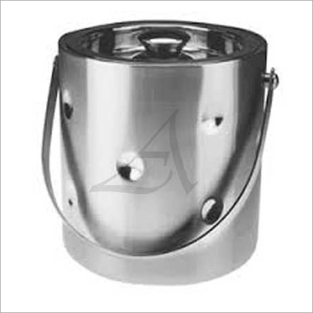 Stainless Steel Ice Bucket - 10.5 inches Tall x 7.5 inches Wide | U-Shaped Handle, Polished Finish, Insulates Ice for Hours