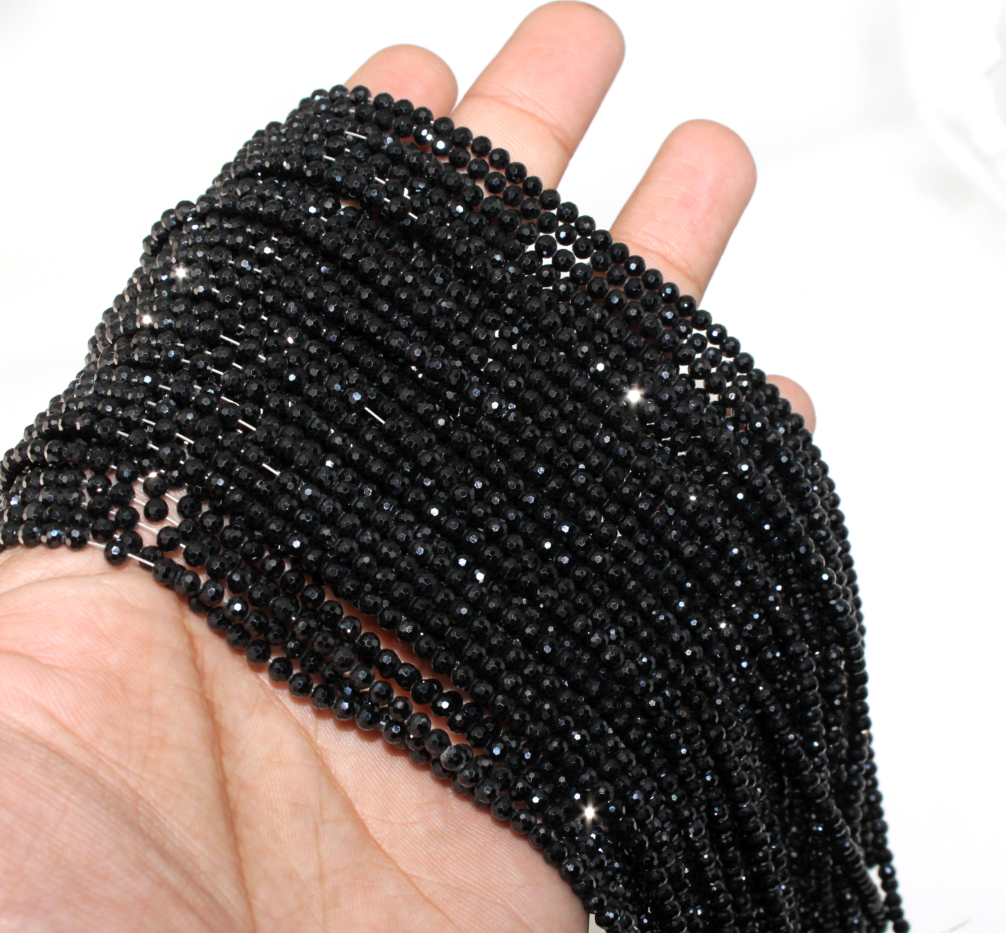 Black Spinal Micro Beads