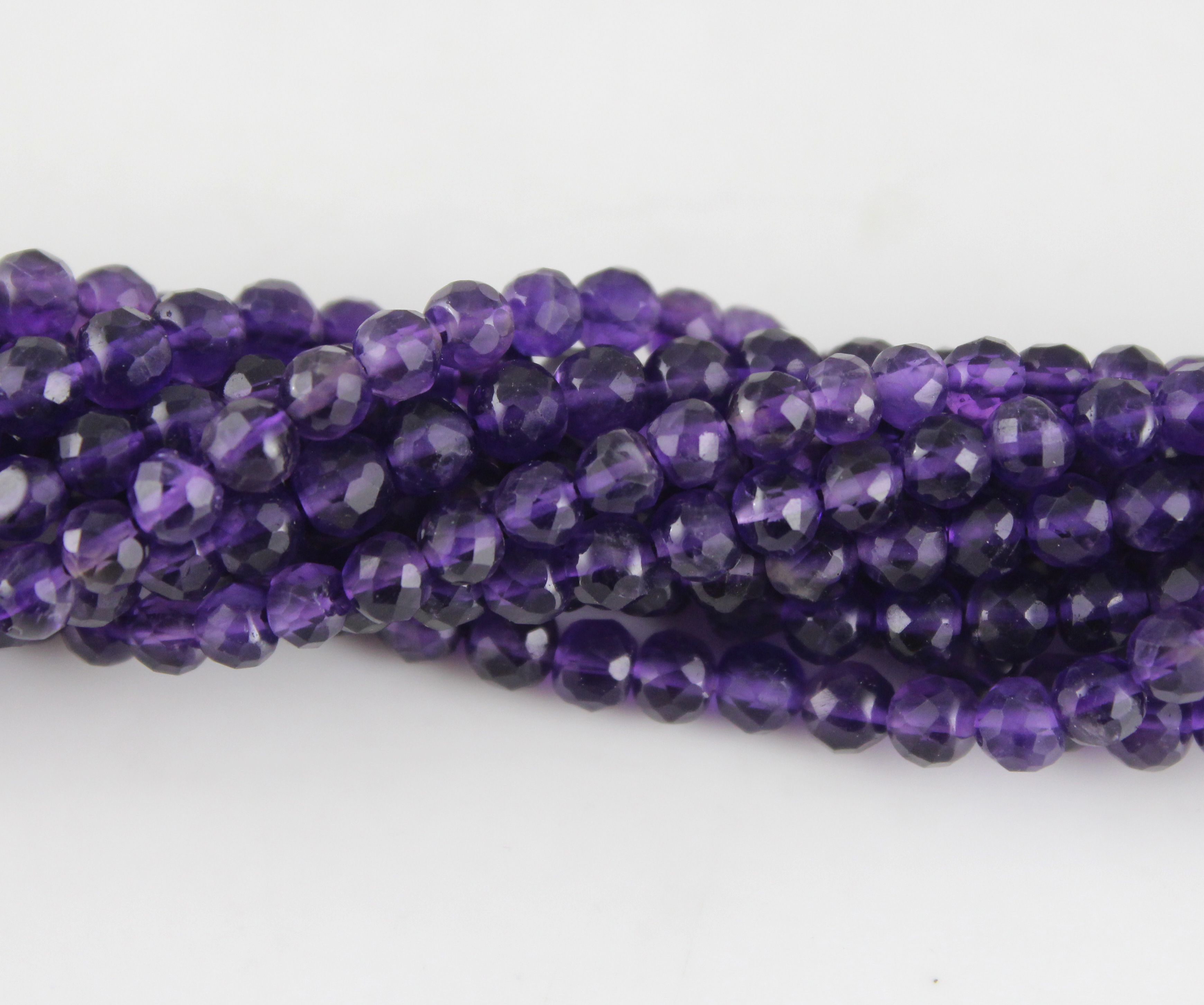 Amethyst Round Micro Beads