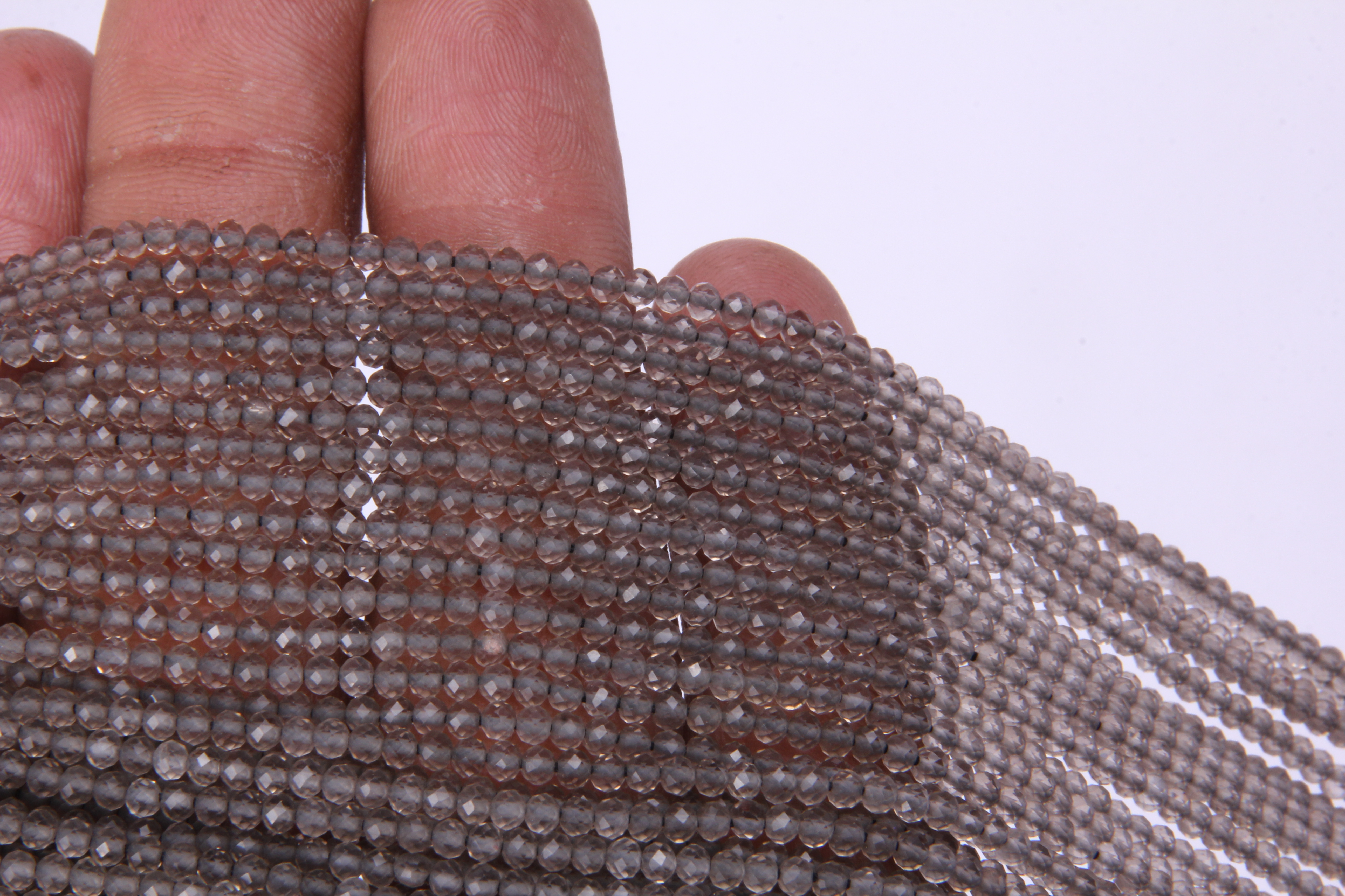 Smoky Quartz Micro Beads