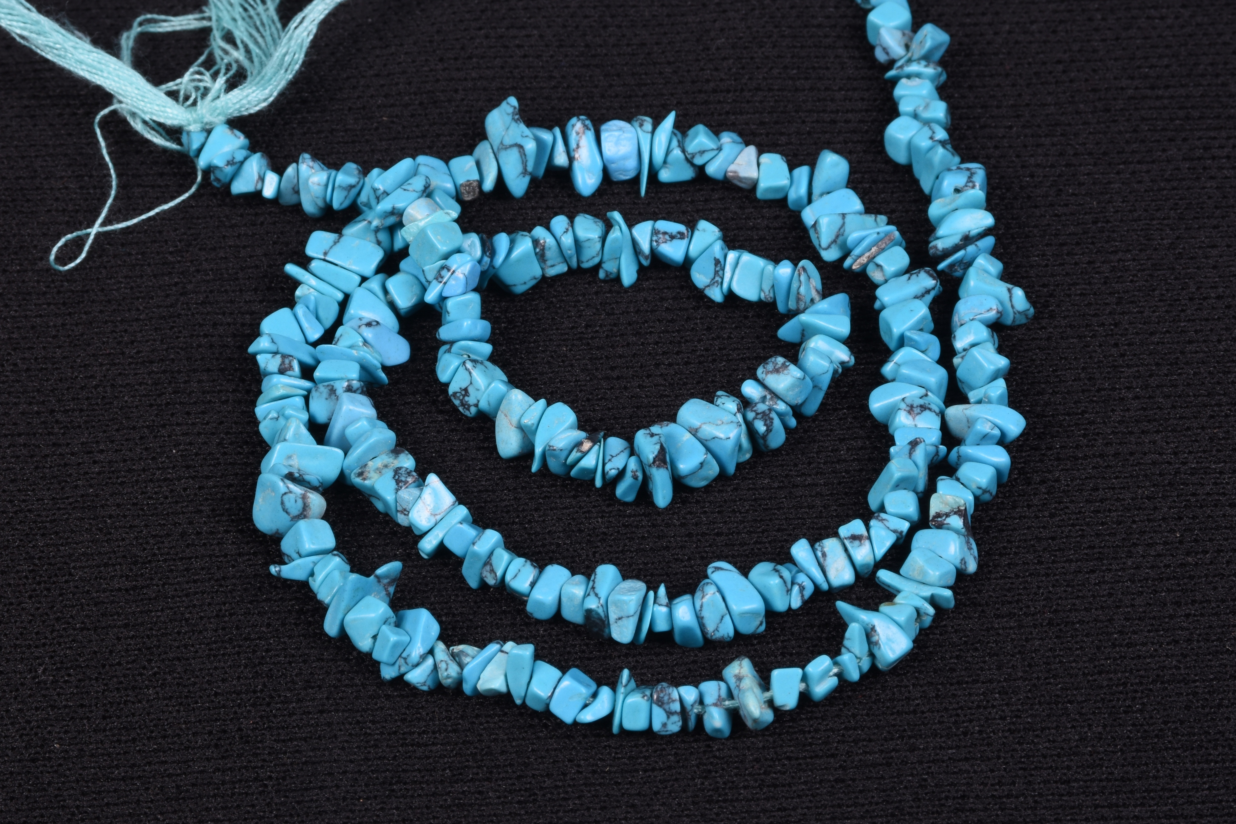 Turquoise Micro Uncut Chips Beads