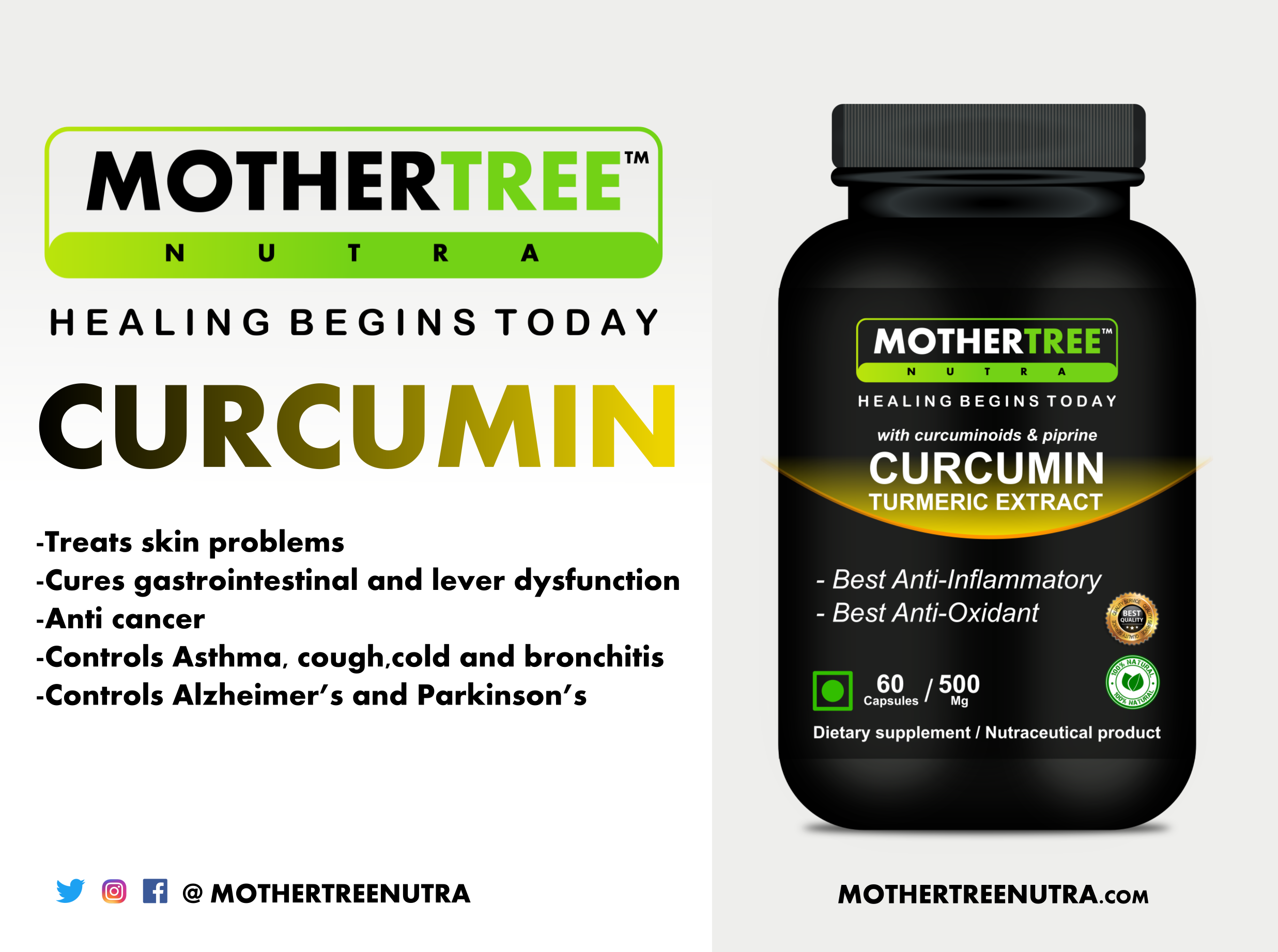 Curcumin Capsules Ingredients: Moringa Leaf Extracts