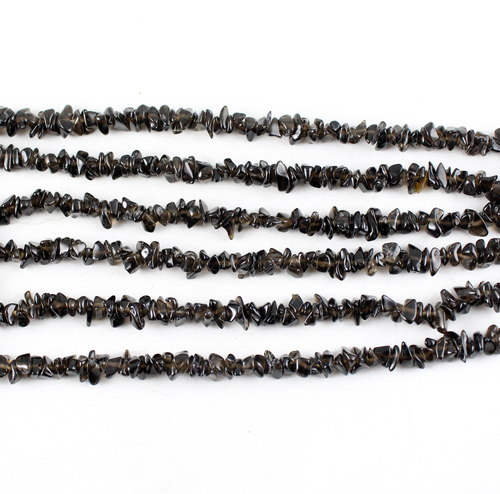 स्मोकी क्वार्ट्ज अनकट चिप्स बीड्स