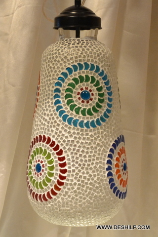 Yellow And Multicolor Beautiful Mosaic Handmade Glass Wall Hanging
