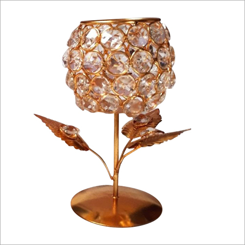 Professional Decorative Copper Crystal Candle Stand