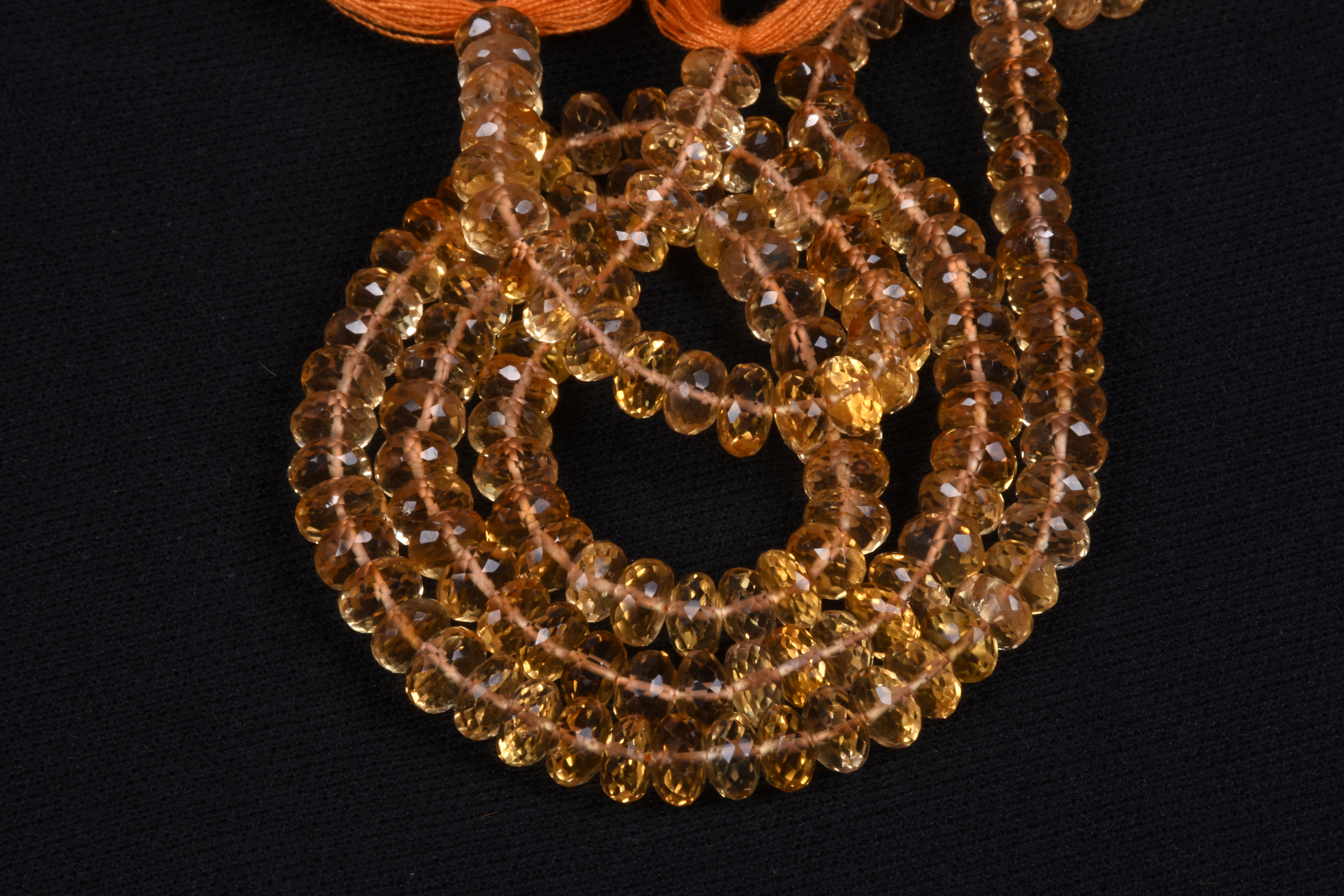 Citrine Beads - Citrine 6-8mm Yellow Faceted Roundel, Elegant Durable Versatile Design