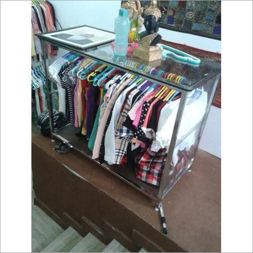 स्टेनलेस स्टील फोल्डिंग कपड़े रैक