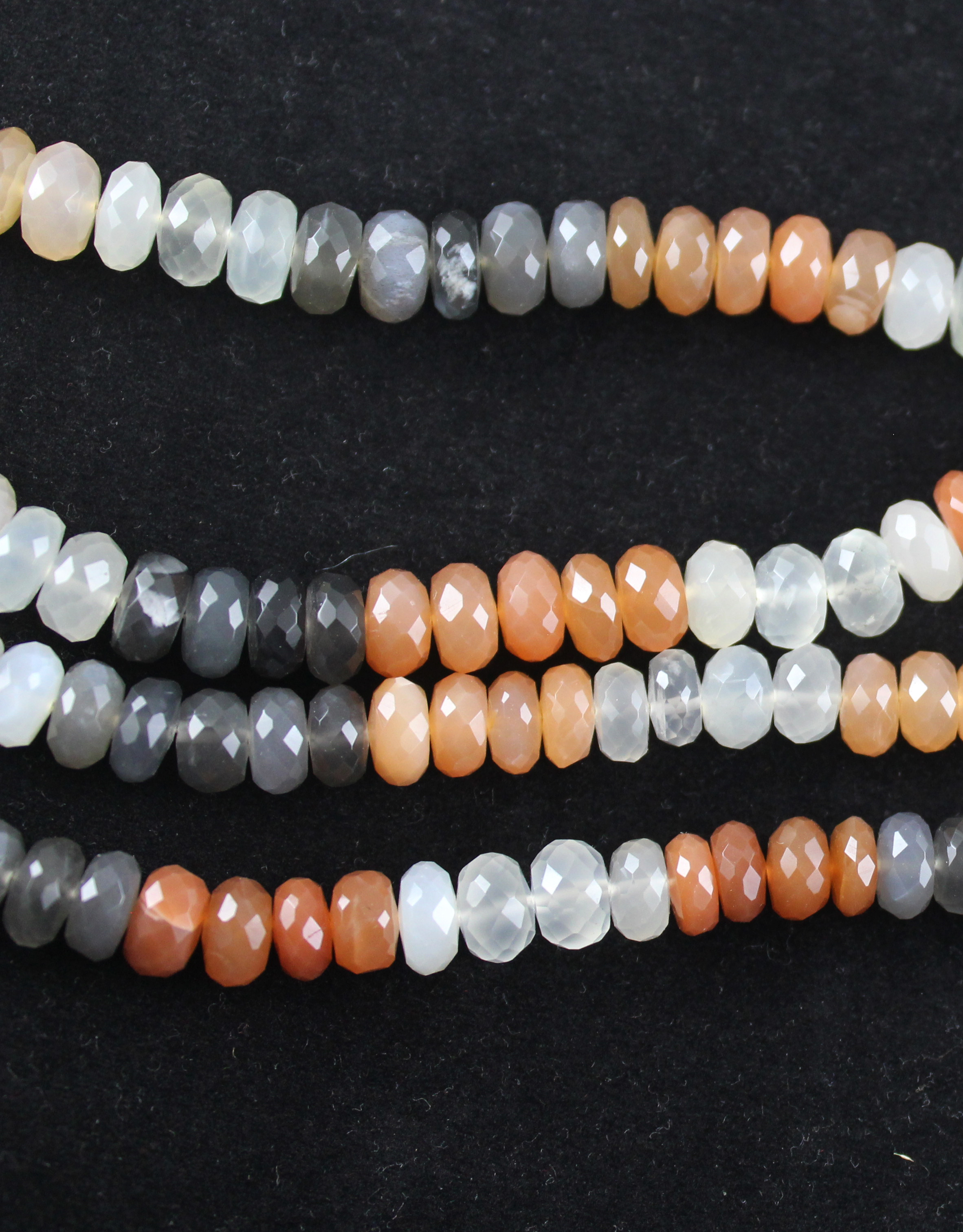 Multi Moonstone Roundel Beads