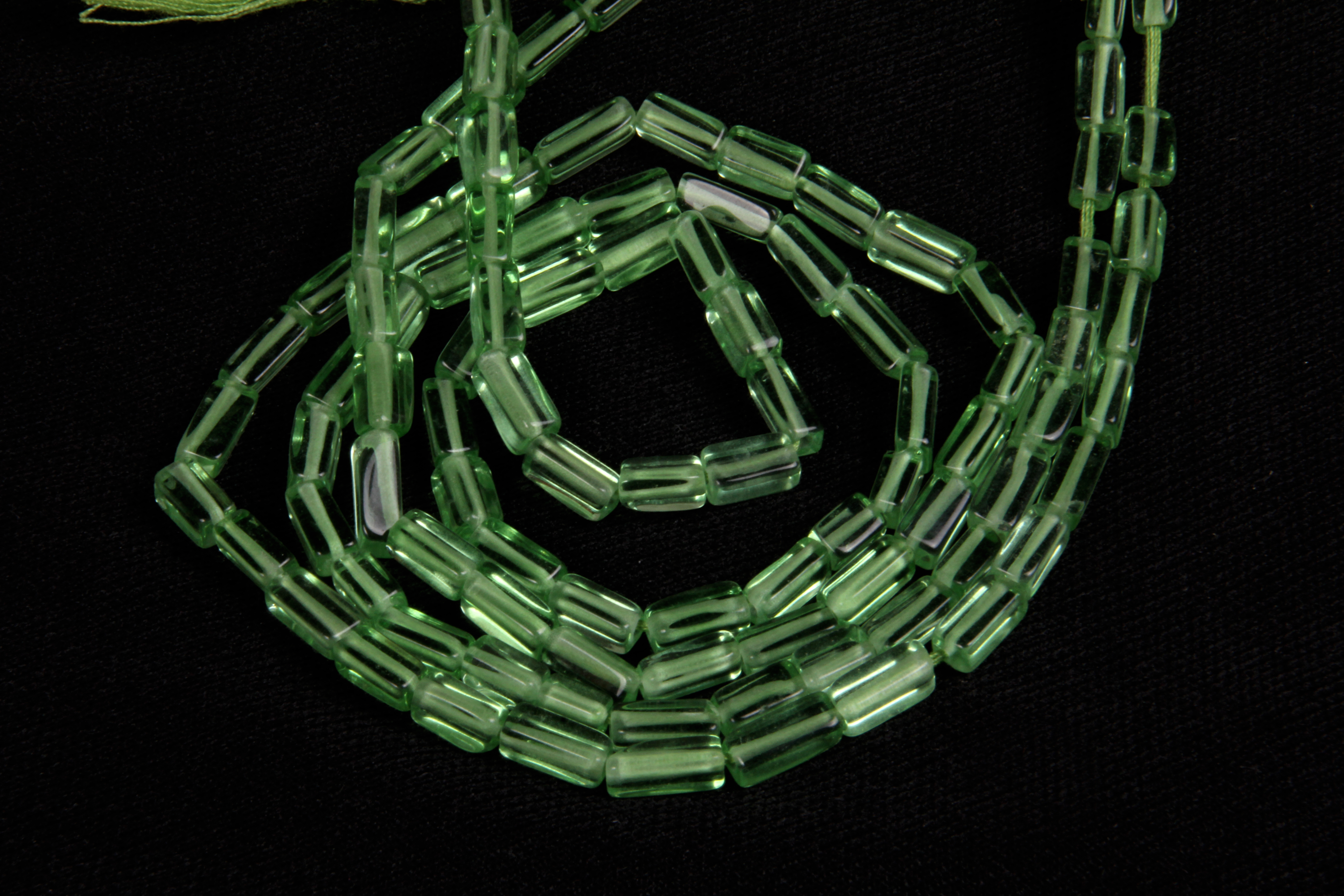 Green Colour Glass Beads