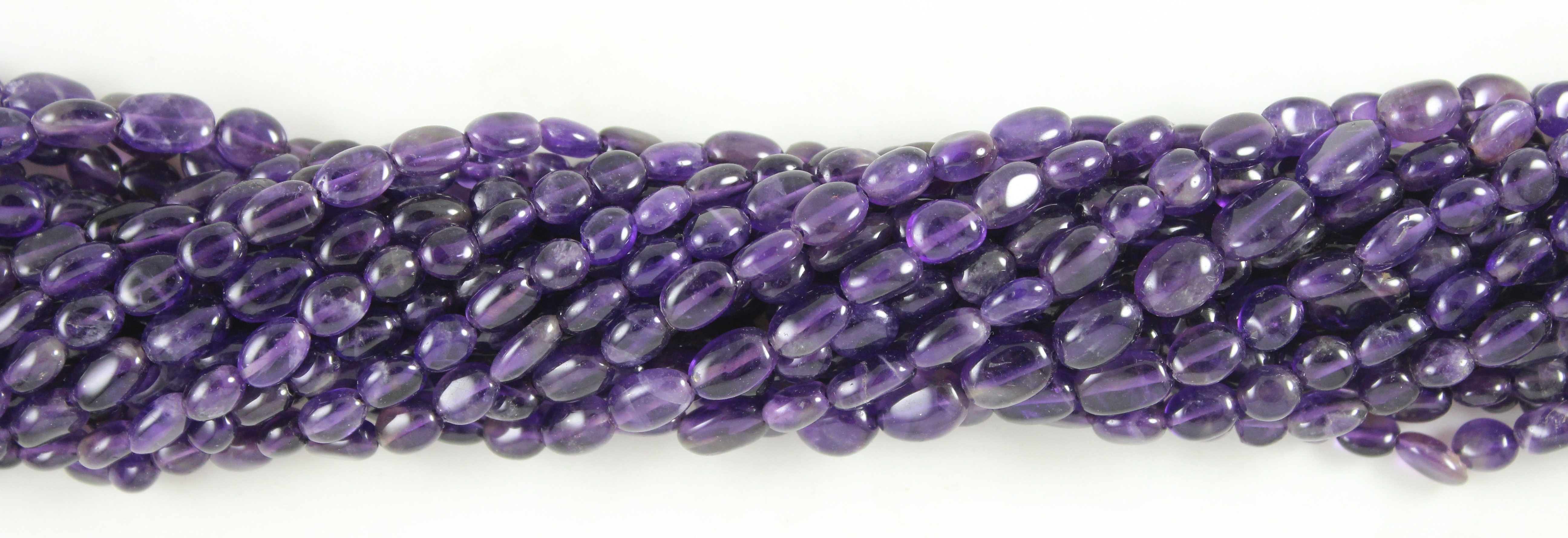 Amethyst Plain Oval Beads