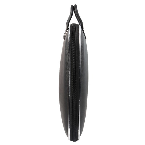 Designer Laptop Bags - Leather Material, Small to Large Size, Matte Black Color | Unisex Style with Zipper Lock Closure and Handle Design