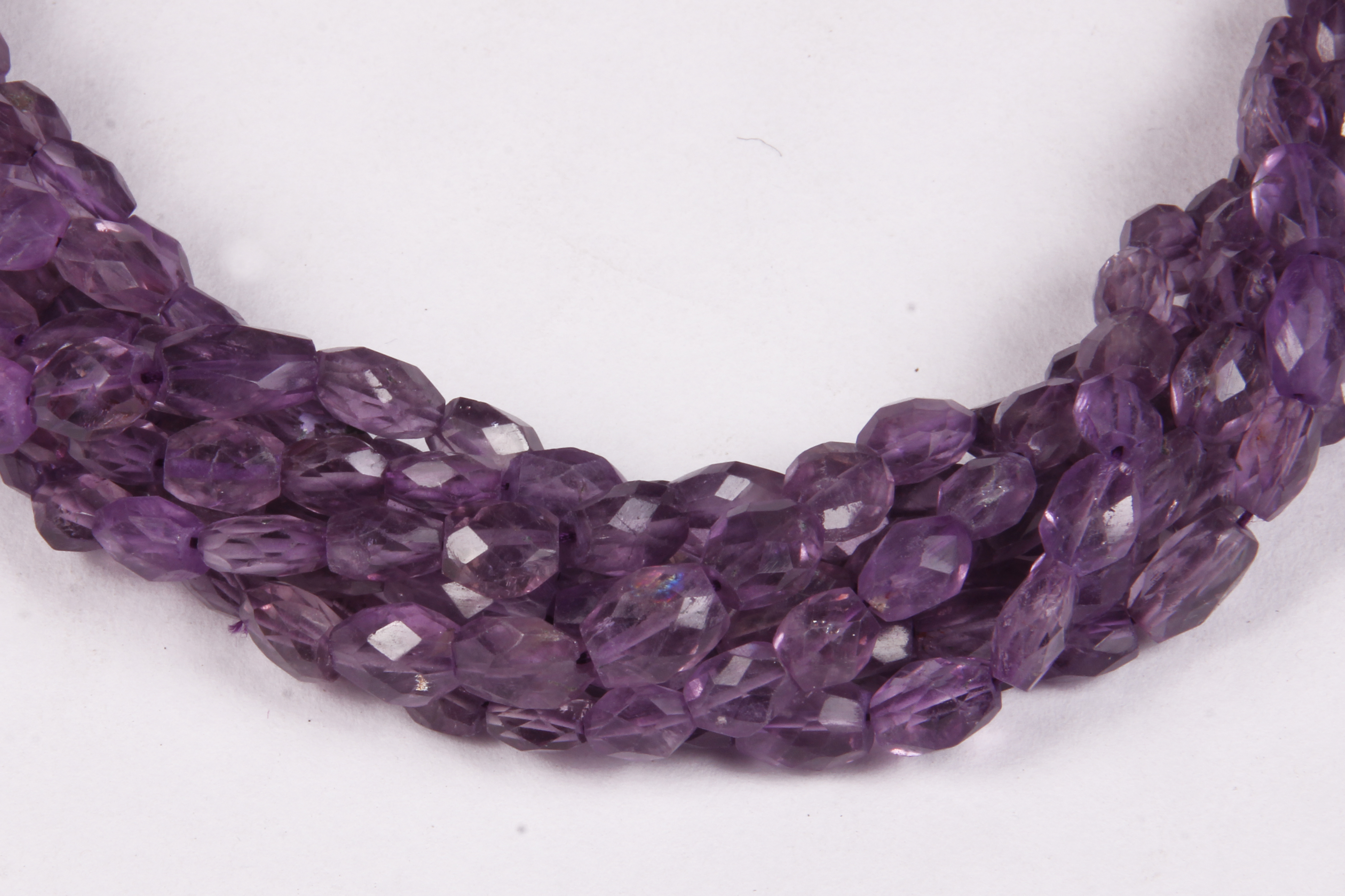 Amethyst Oval Gemstone Beads - 6-8mm, Purple Faceted | Elegant Design, Durable Material, Versatile Use