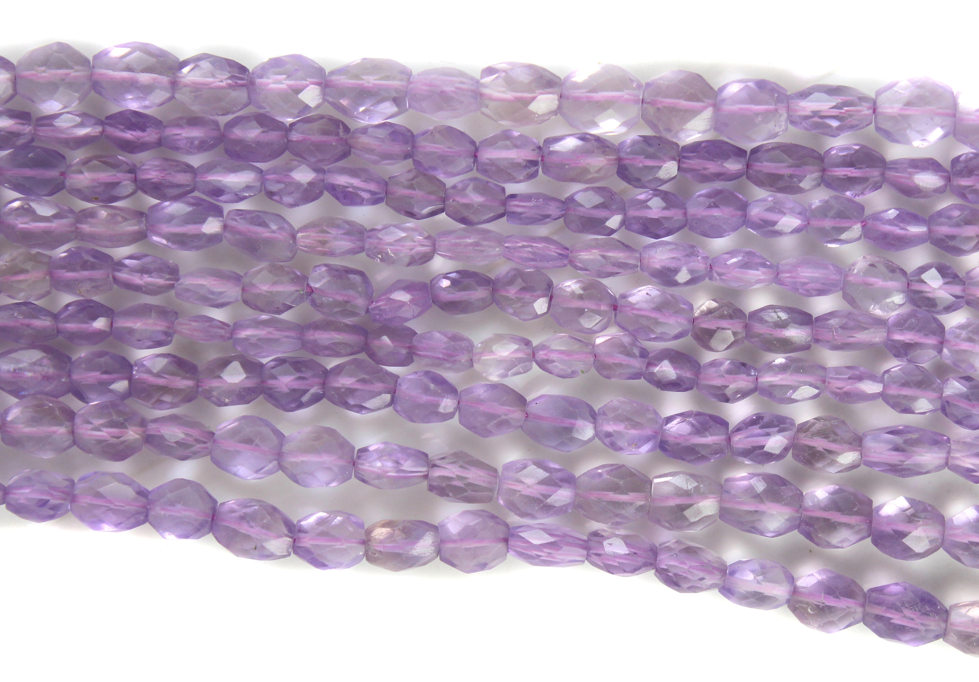 Pink Amethyst Oval Beads