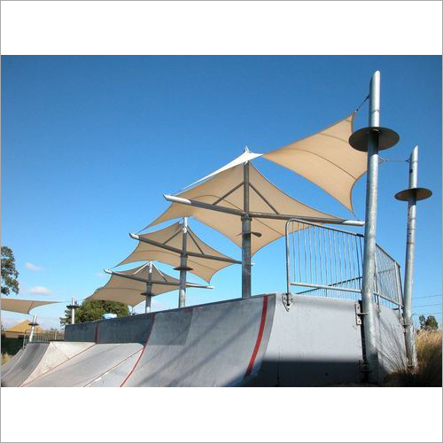 Canopy Tensile Membrane Structure - Pvc Panel, 700 Gsm-multicolour & 900 Gsm-white | Fixed Open Style, Elegant Design, Weather-resistant