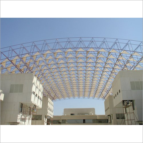 Canopy Tensile Membrane Structure - Pvc Panel, 700 Gsm-multicolour & 900 Gsm-white | Fixed Open Style, Elegant Design, Weather-resistant