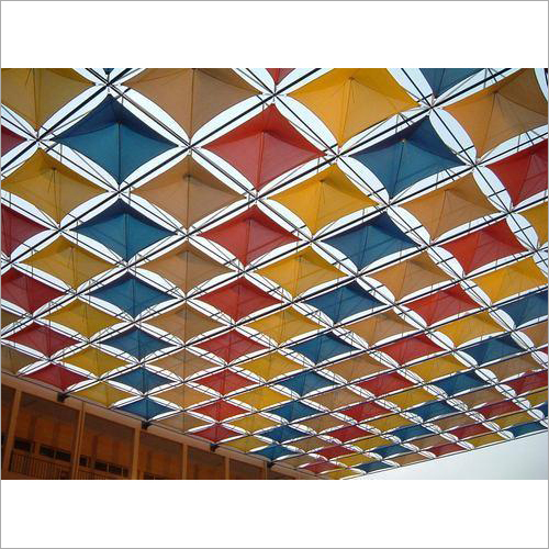 Canopy Tensile Membrane Structure - Pvc Panel, 700 Gsm-multicolour & 900 Gsm-white | Fixed Open Style, Elegant Design, Weather-resistant