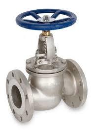 Silver Flanged Globe Valve