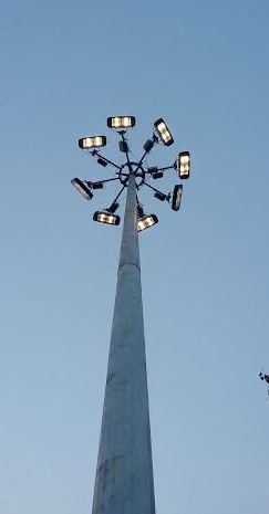 High Mast Poles - Silver | 12 To 35 Meters Adjustable Height, Minimal Maintenance With Ground Level Access For Safety, Versatile For Multiple Equipment Applications