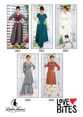 मल्टी कलर फैंसी एम्ब्रॉइडर्ड कुर्तियां