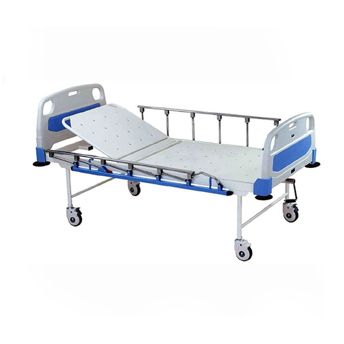 Semi Fowler Bed - Super Deluxe Model with Adjustable Backrest, ABS Panels, Safely Side Railing, 125 mm Swivel Castors, Telescopic IV Stand | Features Adjustable Height, Iron and Stainless Steel Design