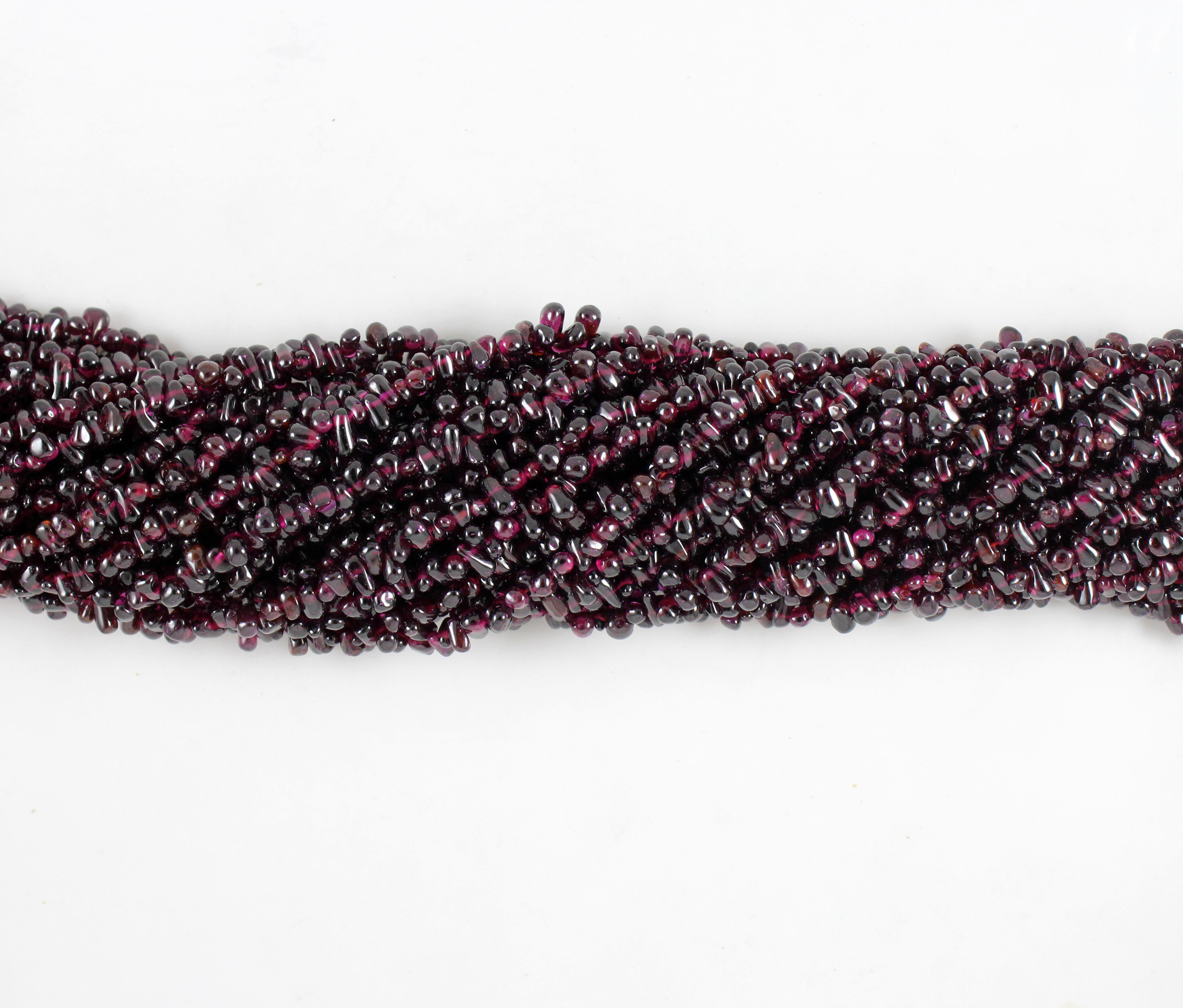 Garnet Smooth Drops Beads