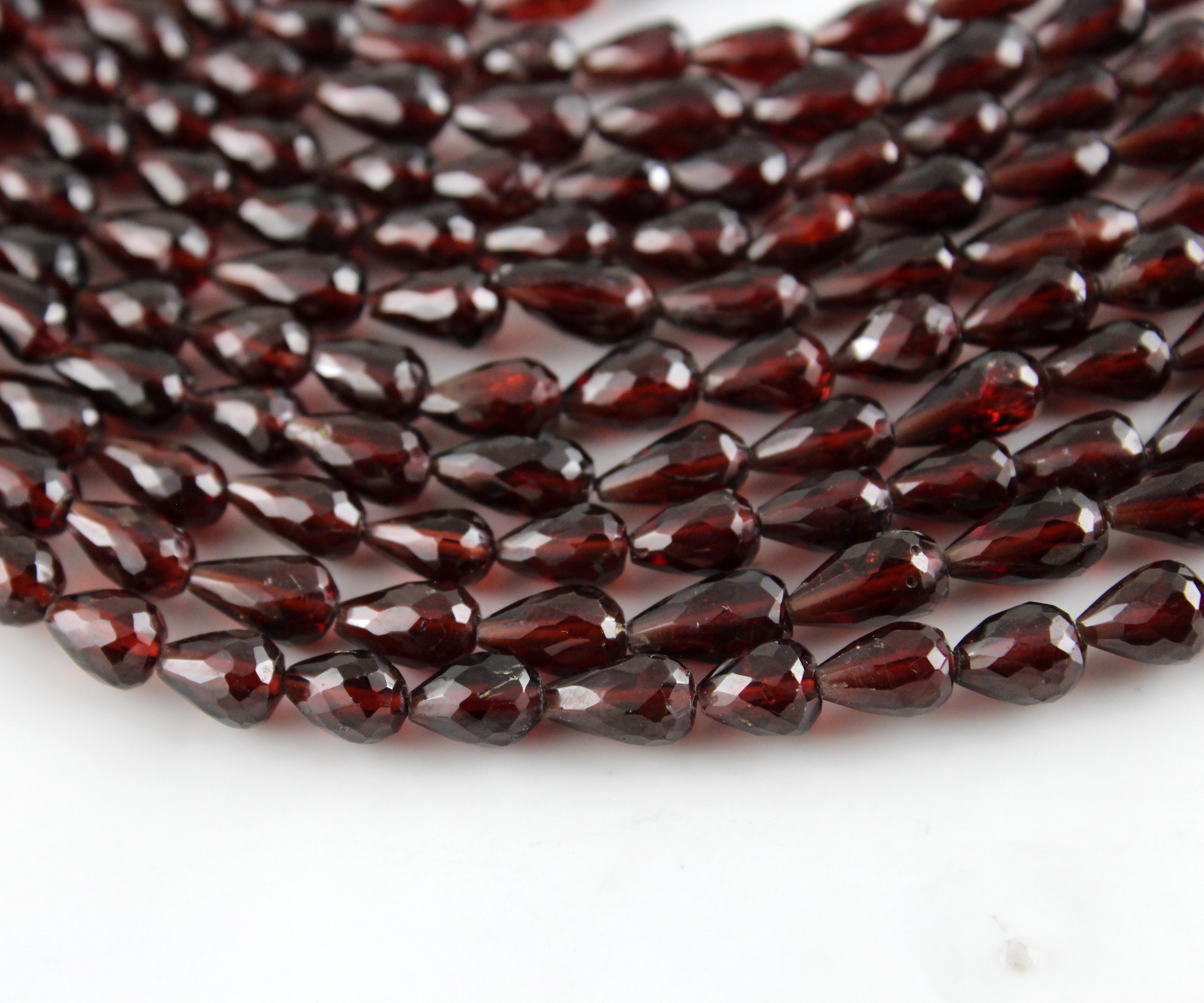 Garnet Drop Beads