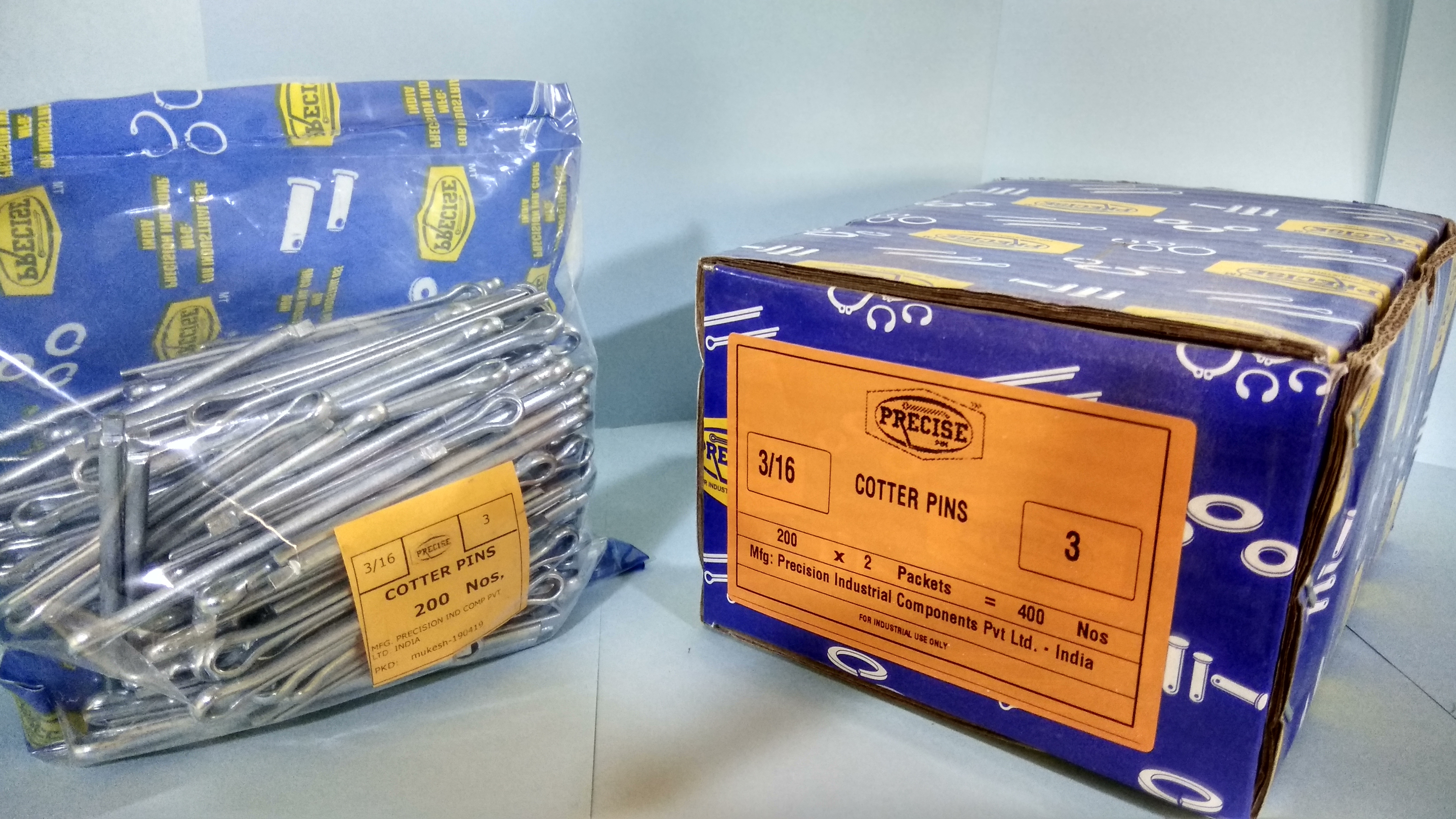 3/16 X 3 Precise Cotter Pin - Color: Sliver