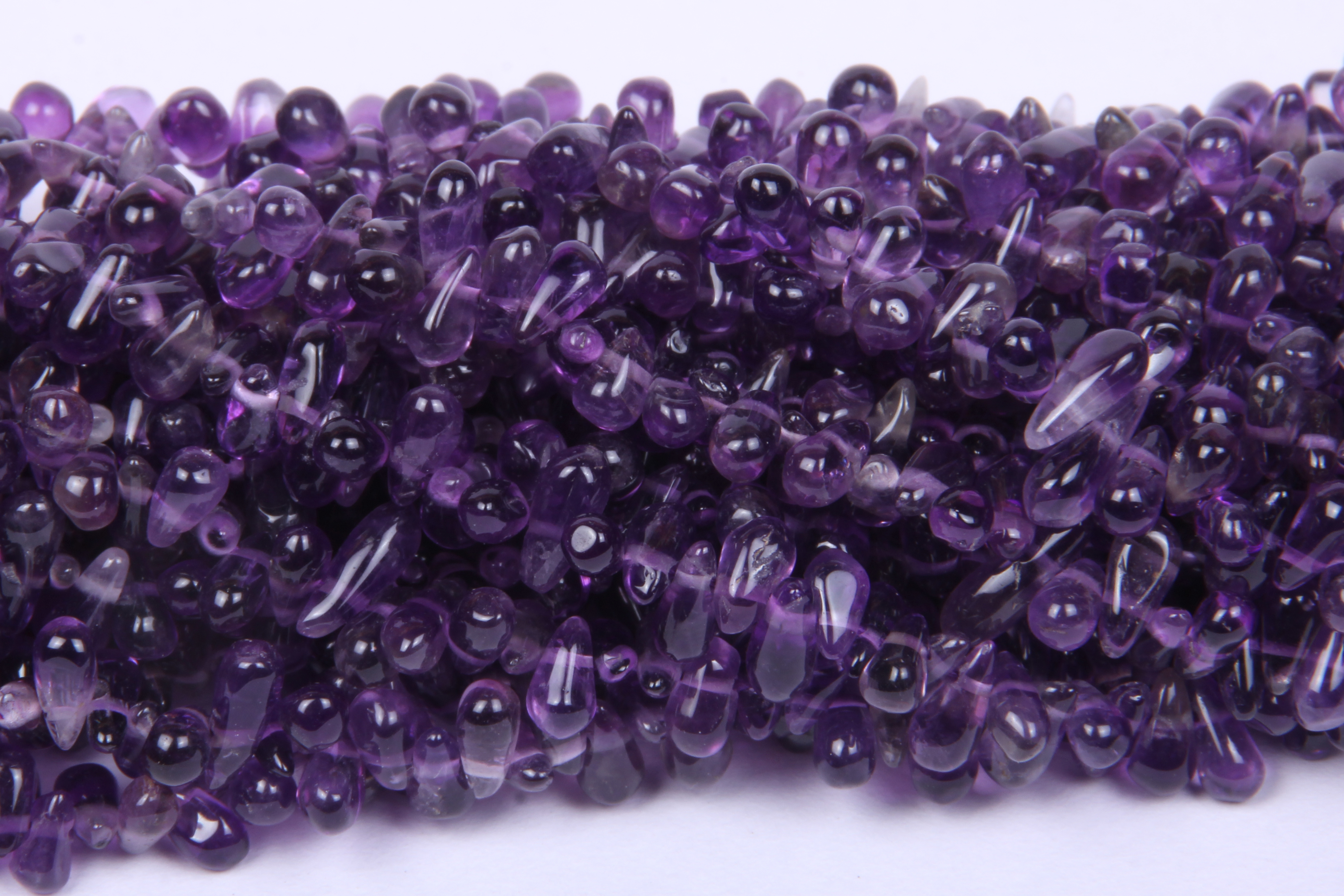 Amethyst Smooth Drop Beads