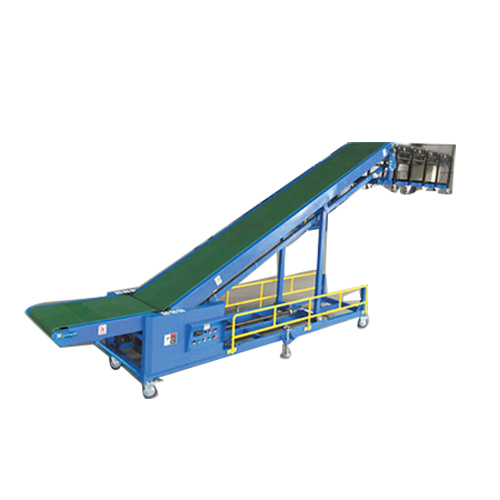 ब्लू कंटेनर लोडिंग कन्वेयर