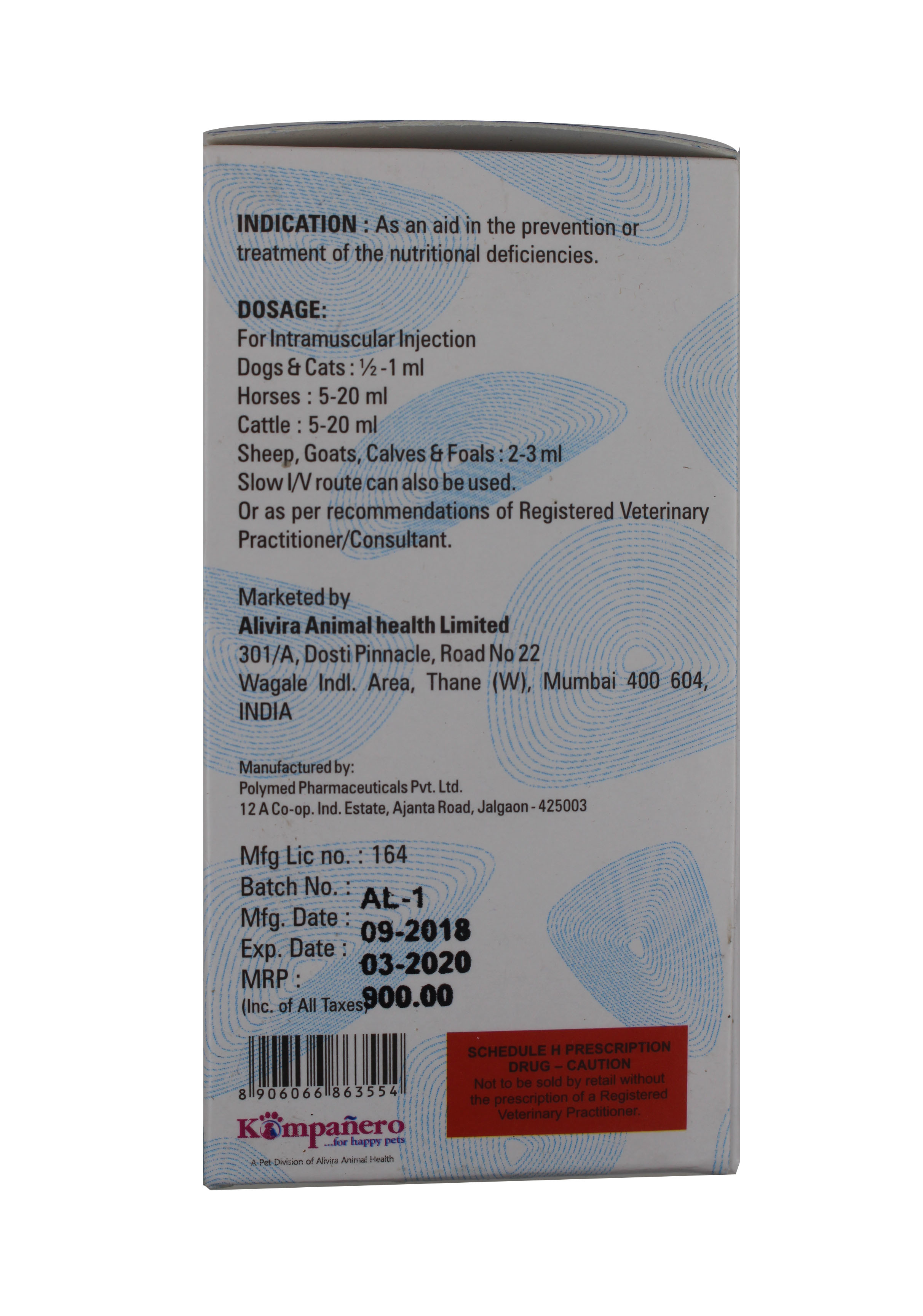 Alviplus 50 Ml Liver Injection-vitamin B12 Plus Ferric Ammonium Ci Ingredients: Chemicals