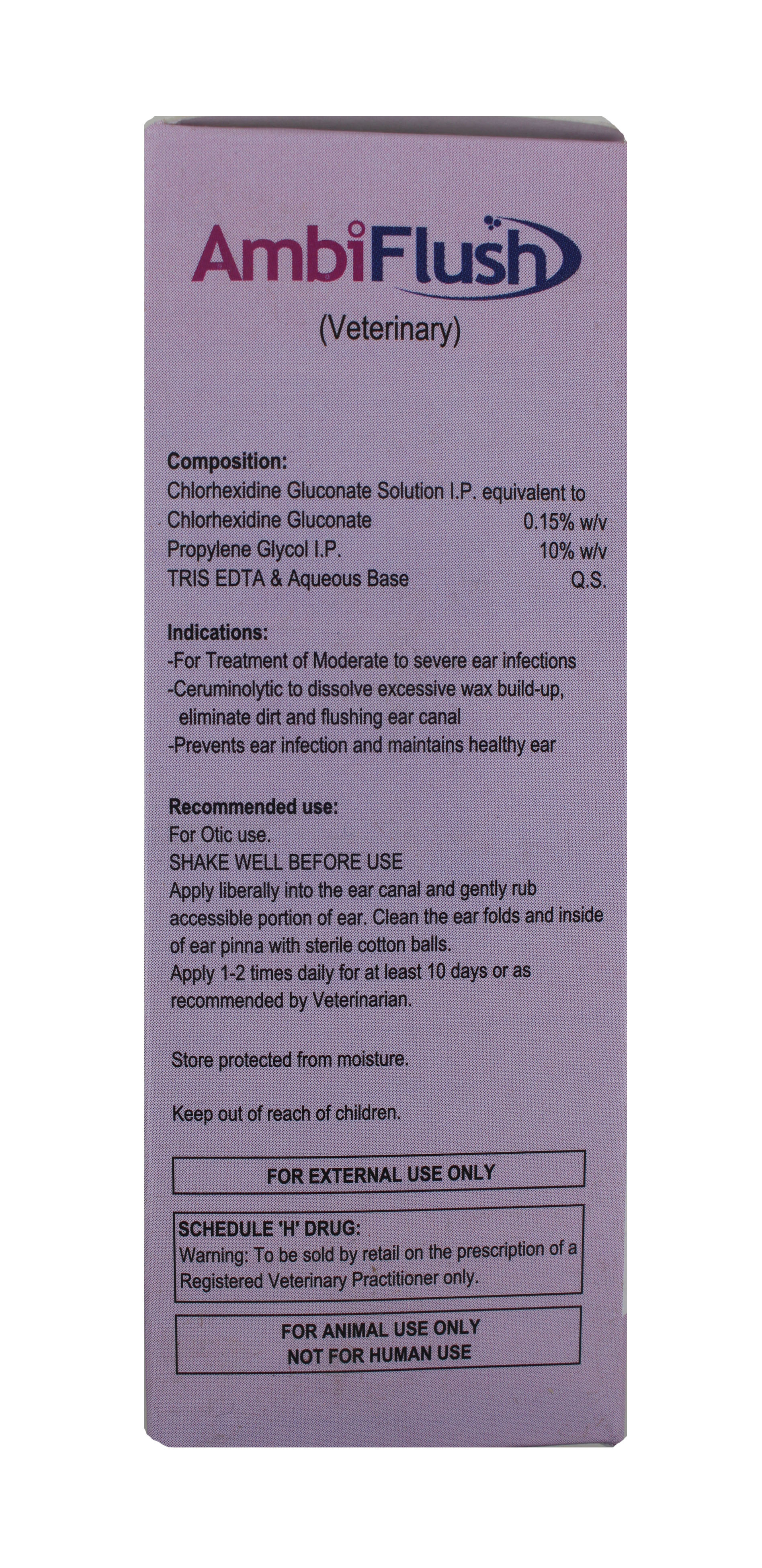 Liquid Ambiflush Ear Cleanser Solution For Dog And Cat