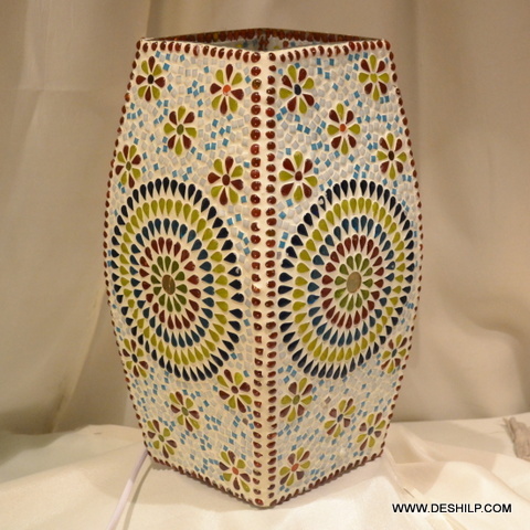 Celestilite Handcrafted Mosaic Glass Lamp - Color: Multicolor