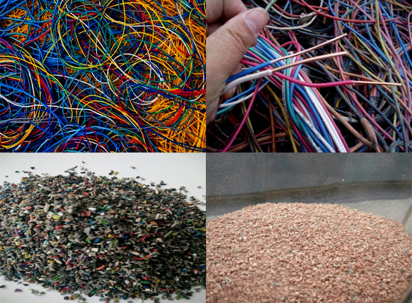 200-300 Kg Hourly Copper Cable Wire Scrap Recycling Machine