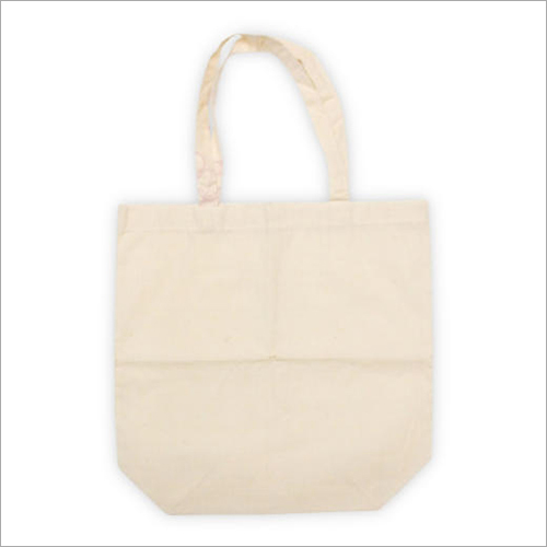 White Cotton Bag - Cotton Fabric, All Sizes | Elegant Design with Fabric Handles for Daily Activities and Luggage Use