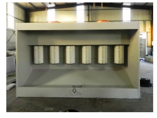 Powder Coating Spray Booth - Steel, Custom Size, White | 95% Filtration, High Quality Fan Motor, Efficient Exhaust, 1 Year Warranty