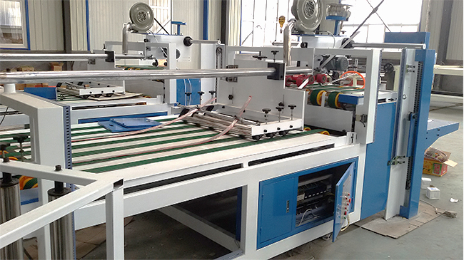 Black Or Blue Electric Semi Auto Folder Gluer Machine