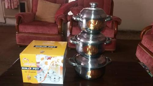 Stainless Steel Dish - 48 x 37 x 20 Cm , Silver | Ideal for Home, Hotel, and Restaurant Use