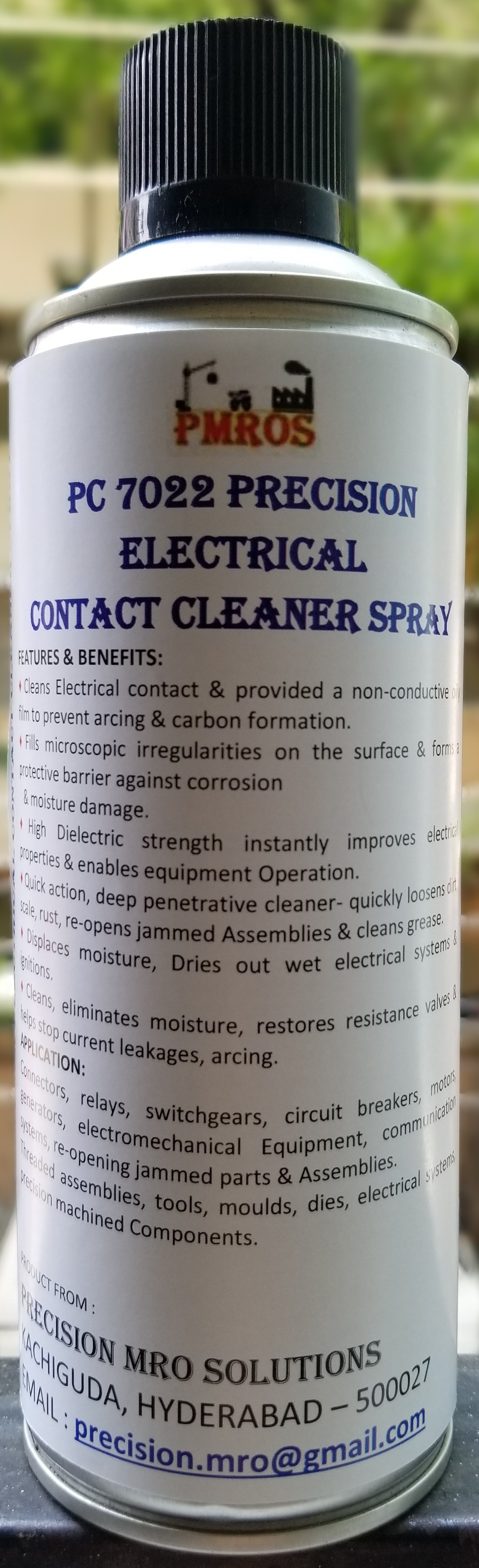 Electrical Contact Cleaner - 300ml Aerosol Can | Black Color, Corrosion Protection, Deep Cleaning, Improved Conductivity, Moisture Removal