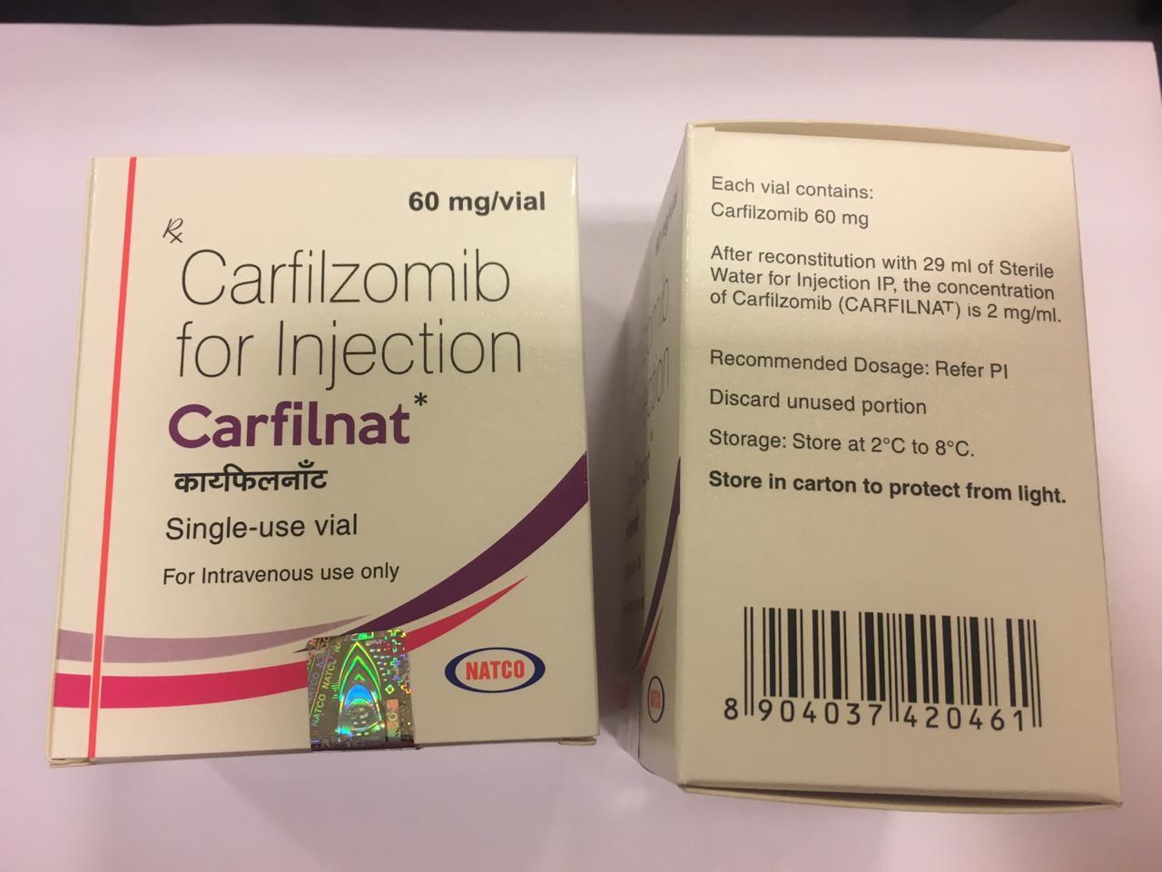 Carfilnat Injection - 60 Mg Carfilzomib | Anti-cancer Treatment, 1 Vial, Prescription Only, Liquid Form, Store At 2a C - 8a C