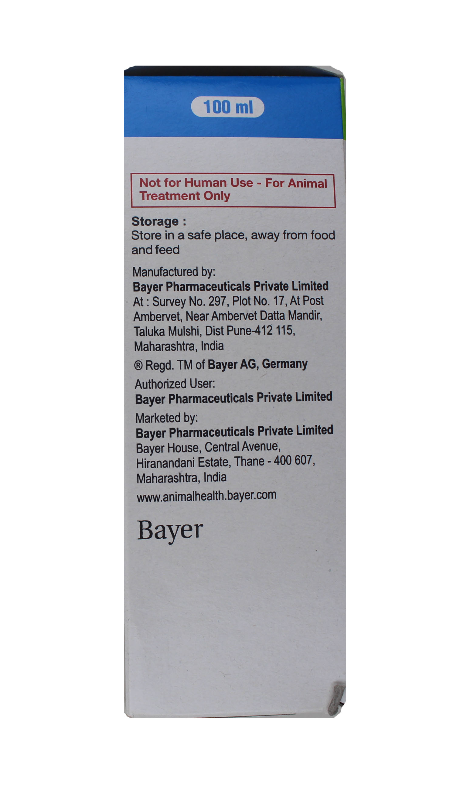 Bayticol 100ml Flumethrin Ingredients: Chemicals