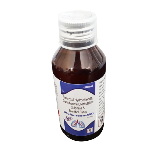 Ambroxol Hydrochloride Guaiphenesin Terbutaline Sulphate And Menthol Syrup - 60 ml Suspension Bottle | Ideal For Paediatric Use, Liquid Formulation