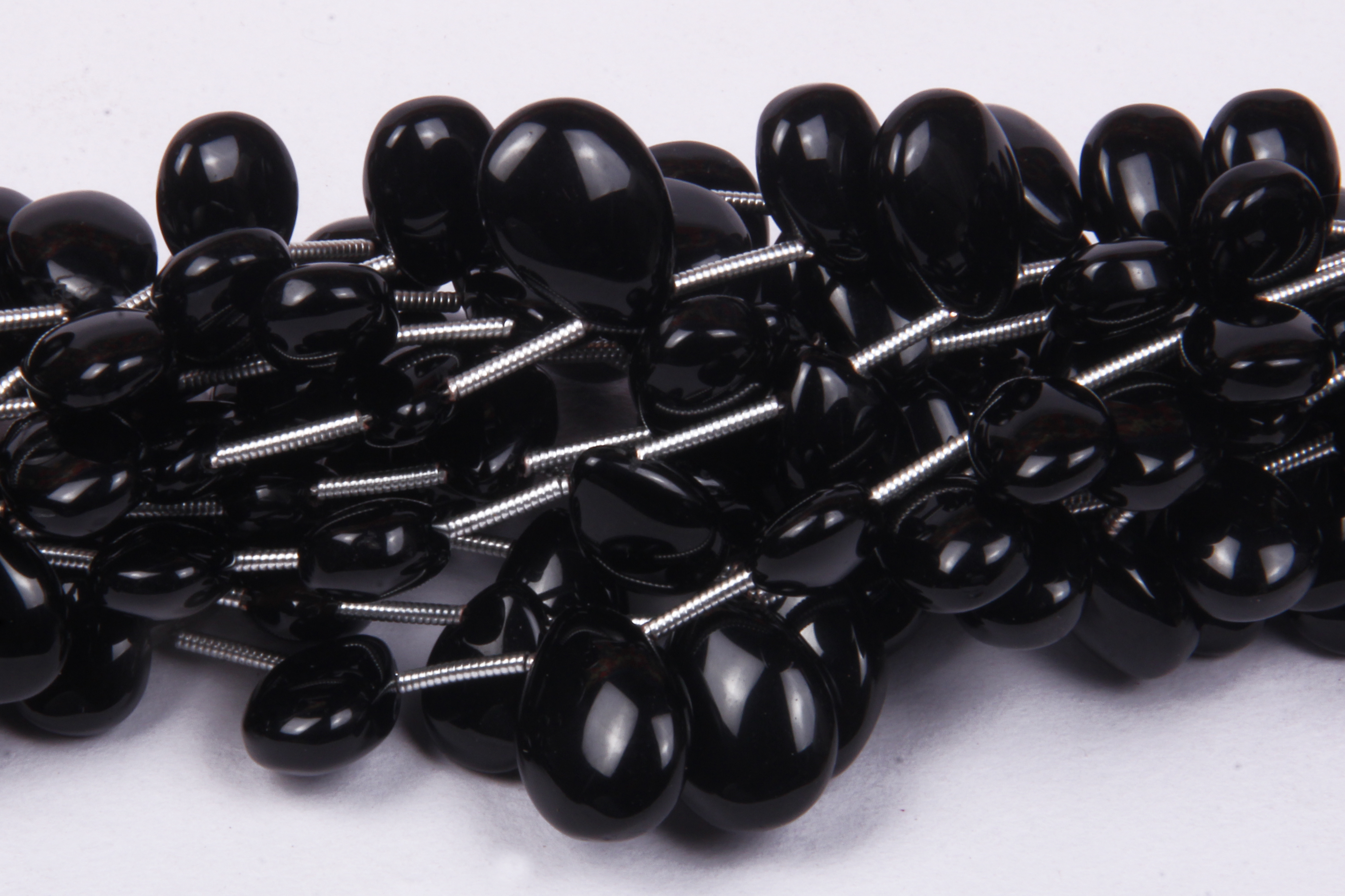 Black Onyx Pears Beads