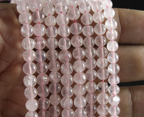 गुलाब क्वार्ट्ज मोती