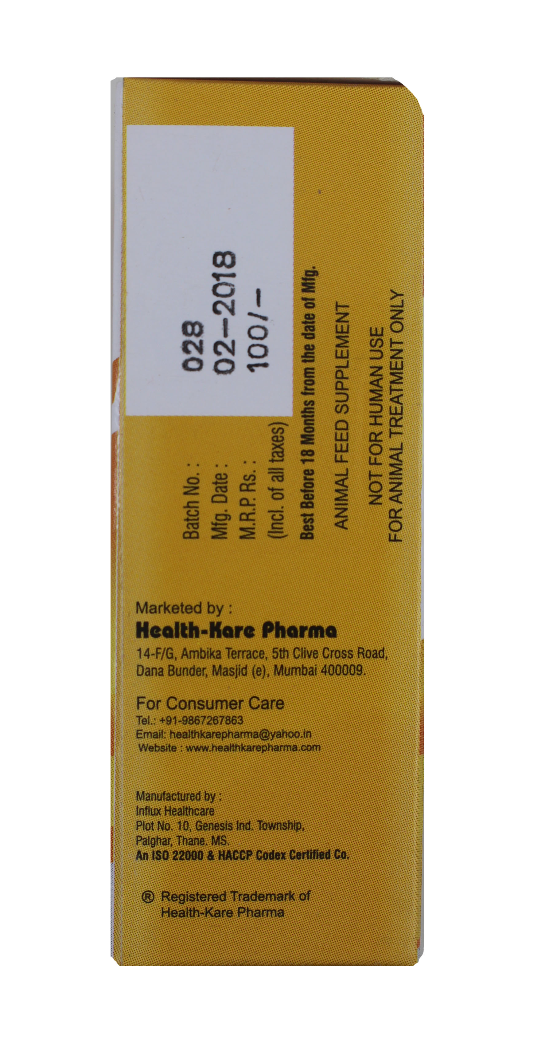 Canvitol 30ml Drop For Pets-feed Supplement Ingredients: Chemicals