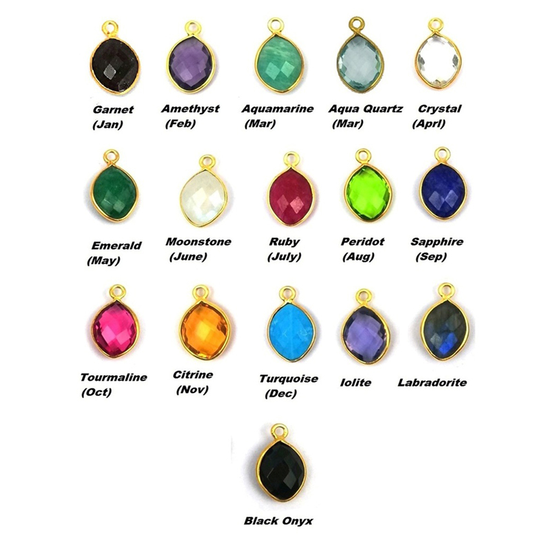 Amethyst Quartz Marquise February Birthstone Pendant Charms Size: Can Do All Size