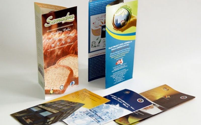 Brochure Printing - Glossy Coated Tri-fold, Variable Dimensions, Dark Blue | Offset Print For Marketing, Sales, Product Catalogs, And Event Promotions